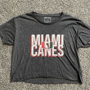 Miami Hurricanes crop top tee.  Never worn.